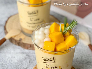芒果白玉木糠慕斯杯