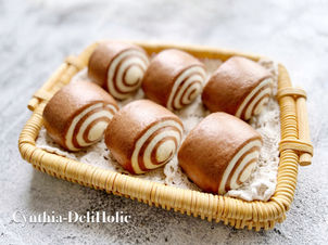 可可牛奶雙色饅頭卷