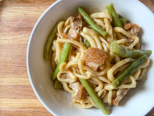 豆角燜麵(自家製手擀麵)