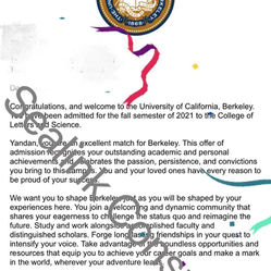 UC Berkeley Acceptance