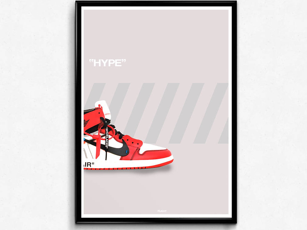 off white jordan 1 poster