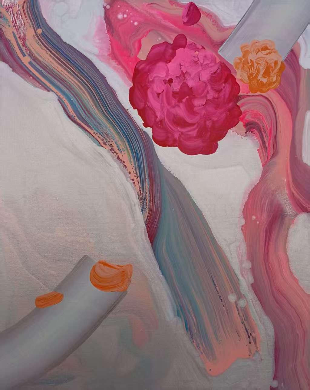 The latitude of space 06 By Wang Lijun Acrylic on canvas 100cm x 80cm (dimension