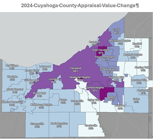 Cuyahoga Appraisal Changes by City