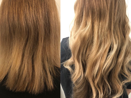 Hair Extensions Before and After