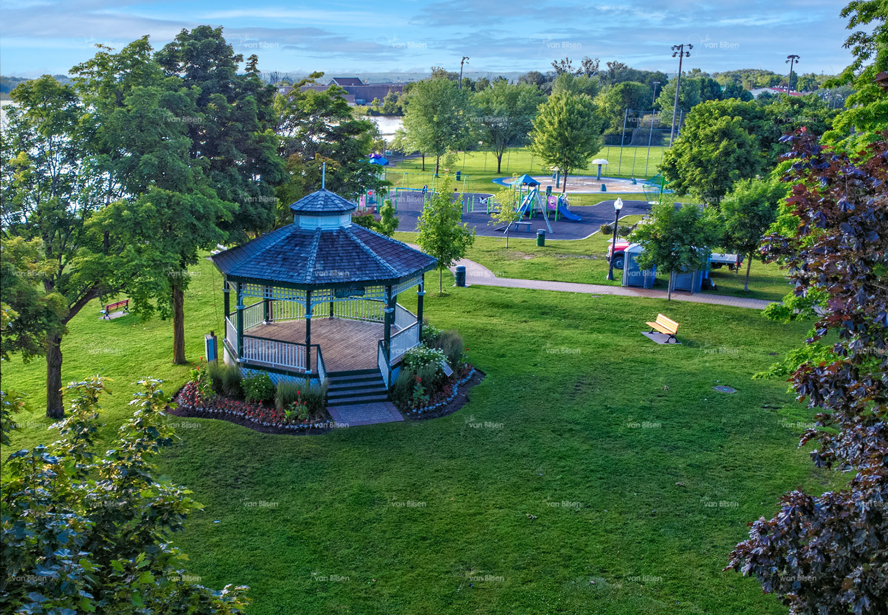 Port Perry from Above