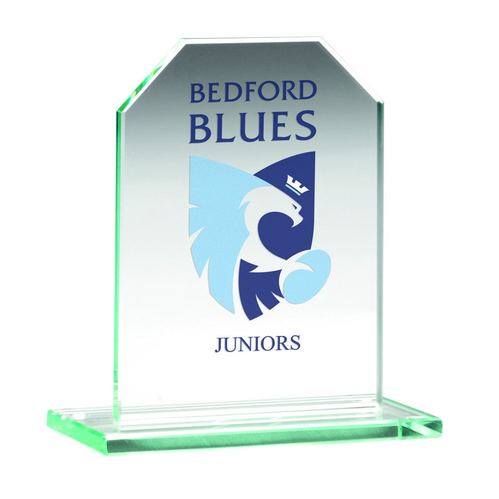 TP05 Jade Glass Chamfered Rectangle Plaque (6mm Thick)