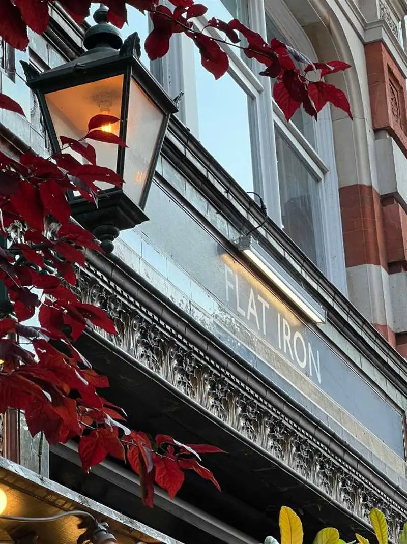 Flat Iron signage Convent Garden