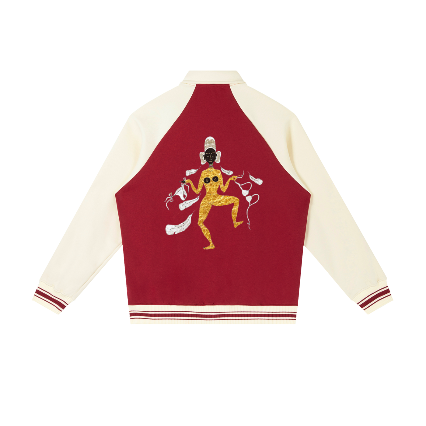 La Deesee Contrast Raglan Sleeve Baseball Jacket