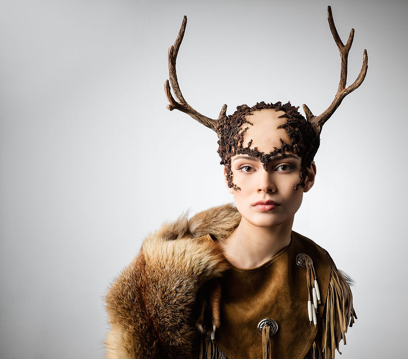 Woman with Deer Costume
