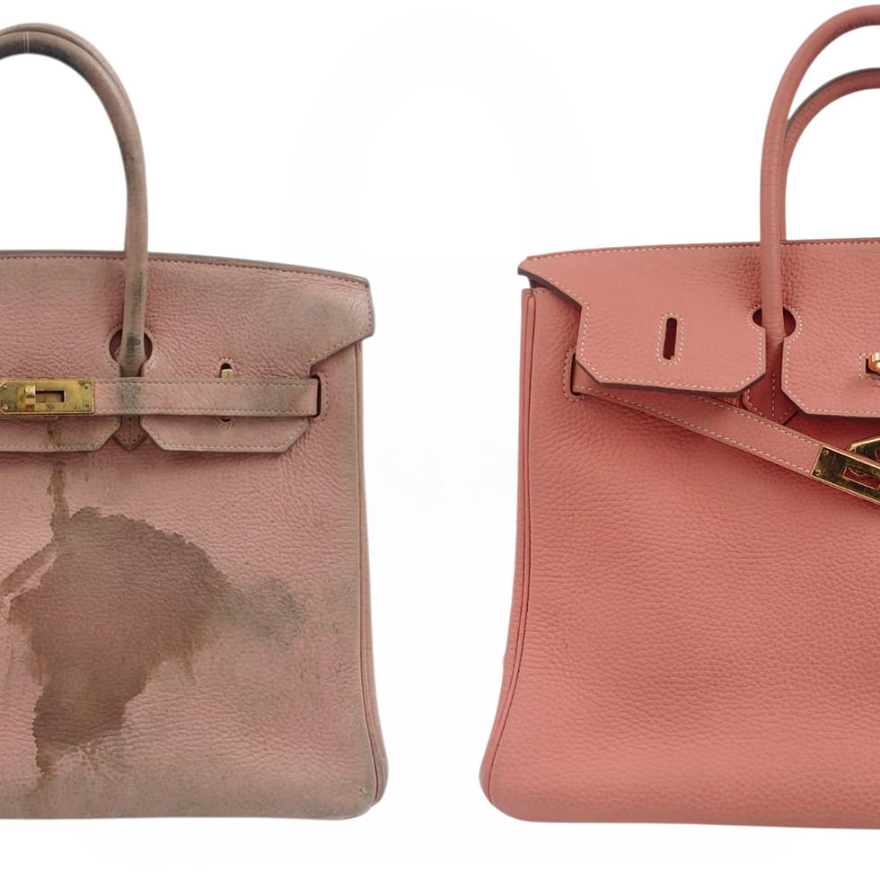 Luxury Hermes Birkin Stain Removal & Recolor Service