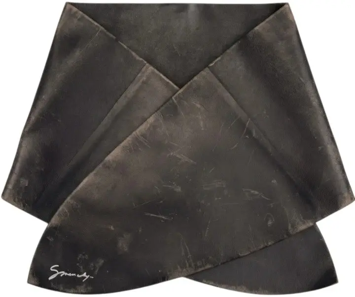 Before Repair Scratch & Dry-cleaning Givenchy Leather Scarf