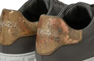 Before Luxury Leather Versace Shoe Torn Leather Replacement Service