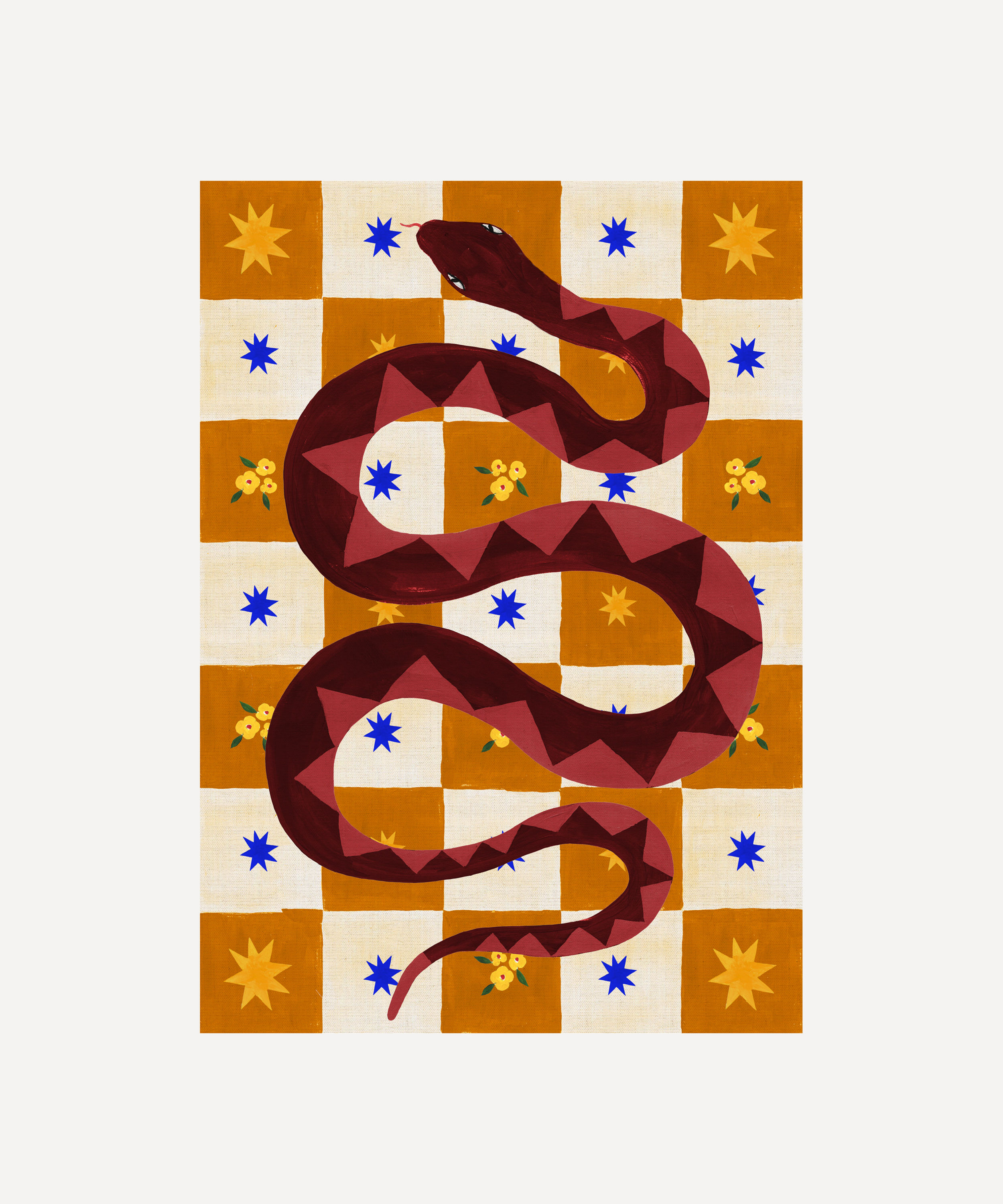 Charmer snake art print detail