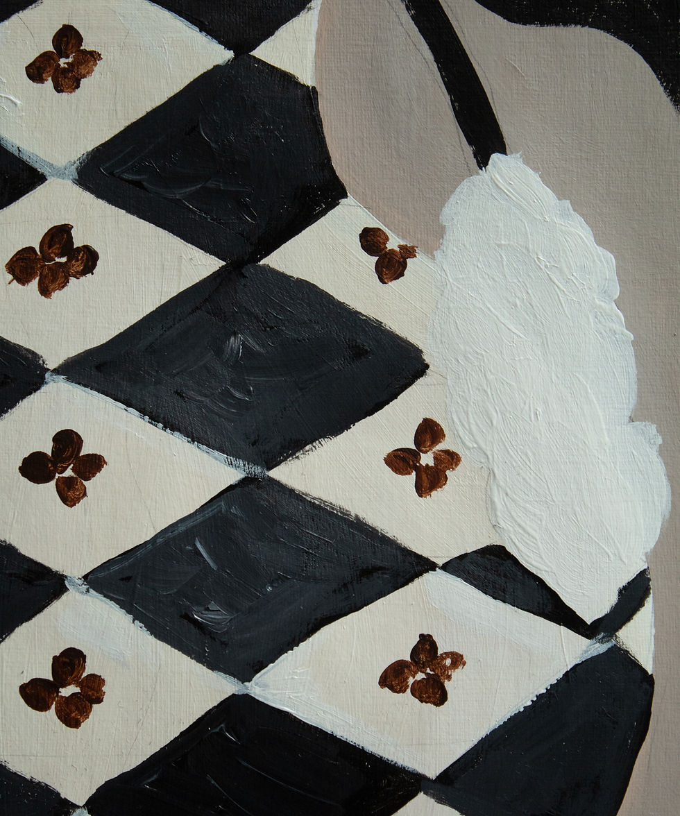 Thumbnail: Chequered Vase- Original painting