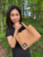 Cork Zipper Divider bag-Medium