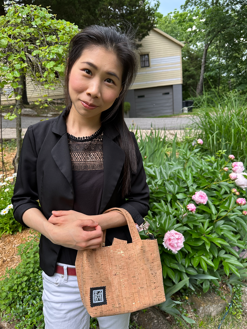 縮圖：Cork Zipper Divider bag-Small
