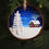 Thumbnail: 'The Cosy Cabin in Winter' Handpainted Natural Wood Slice Hanging Ornament