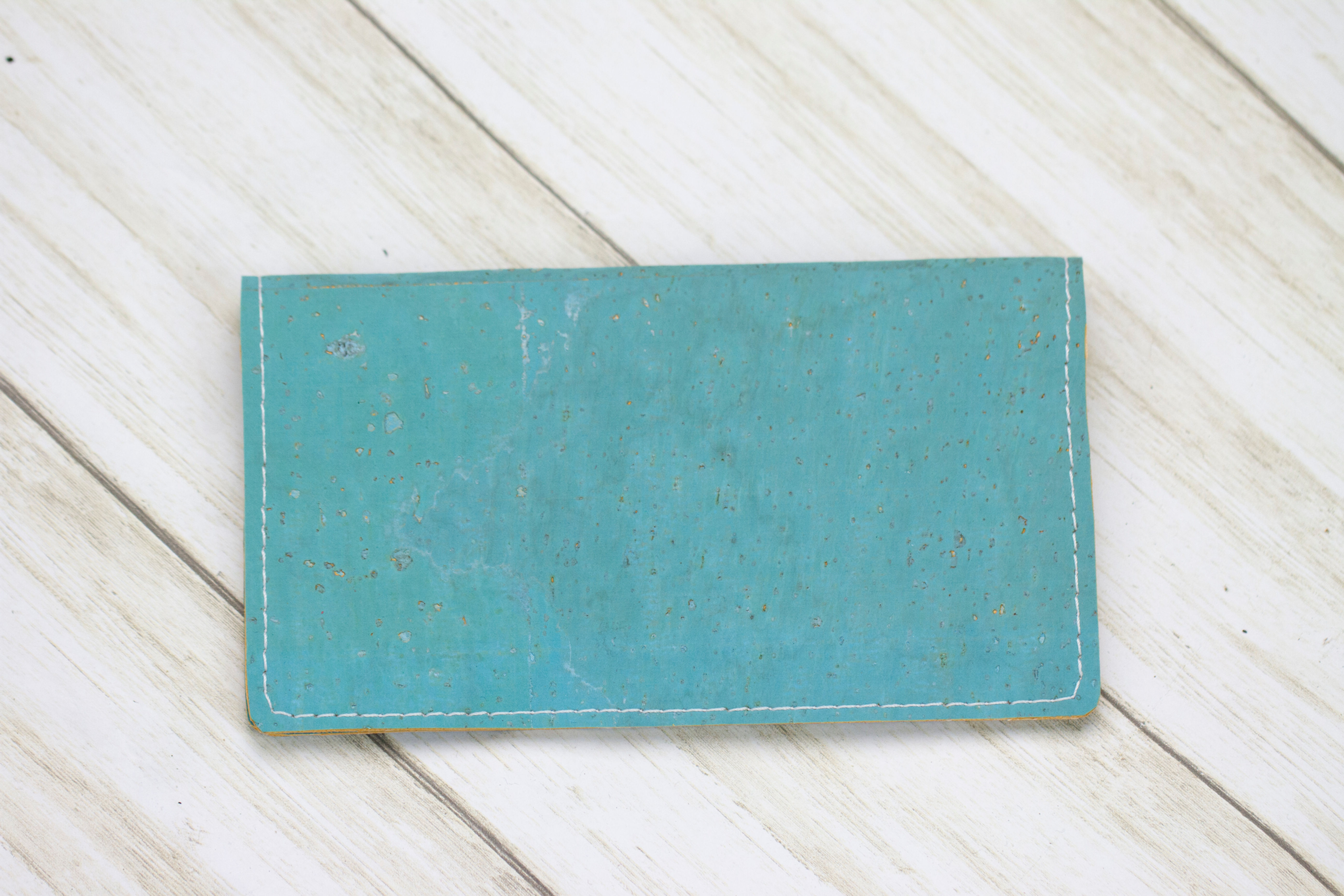 Blue Cork Checkbook Cover
