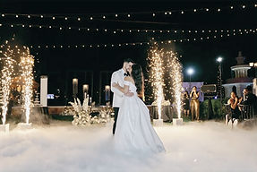 Villa Toscana Miami Cold Sparks with dancing in the clouds