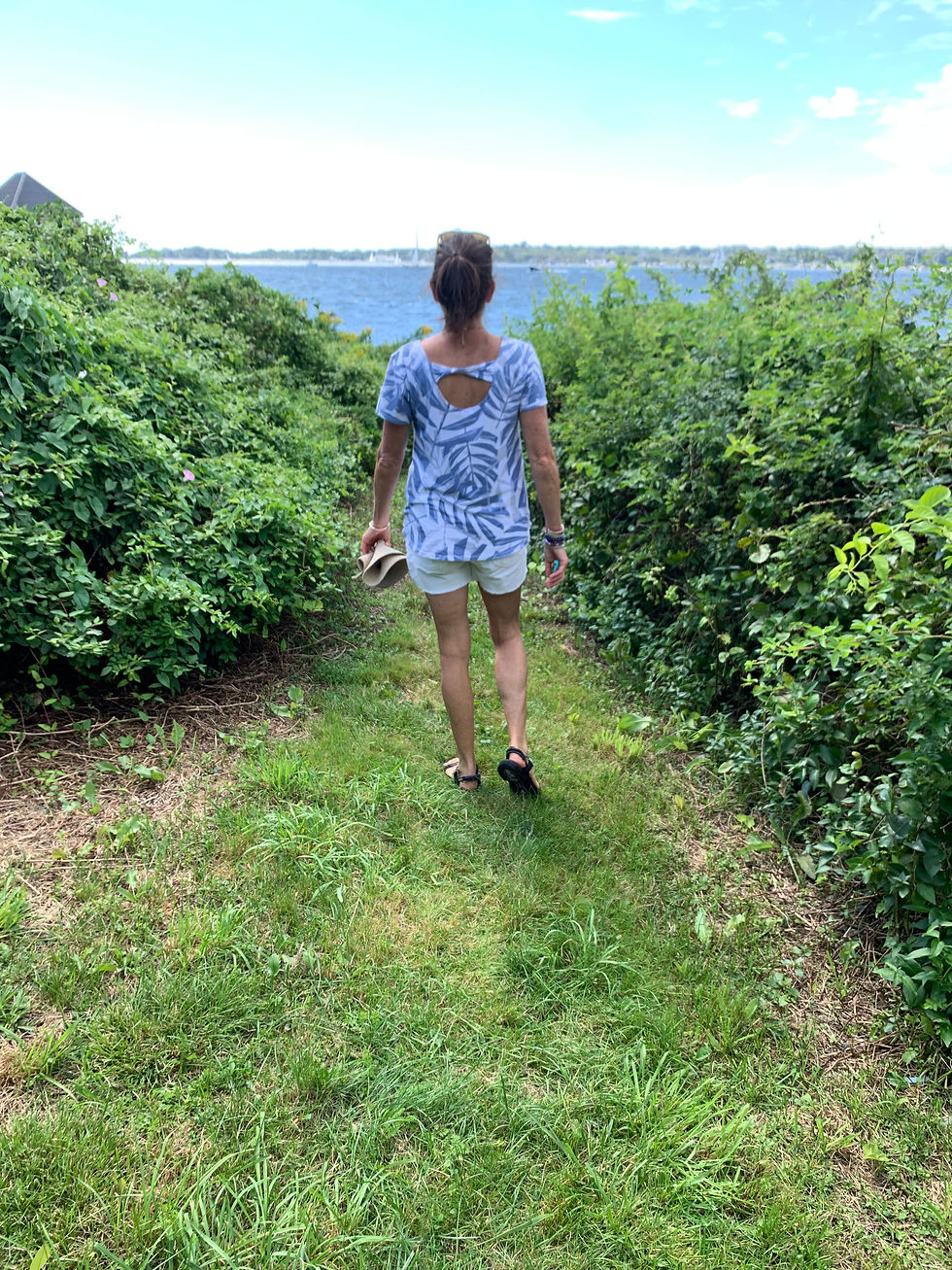 Walking Alone Rose Island