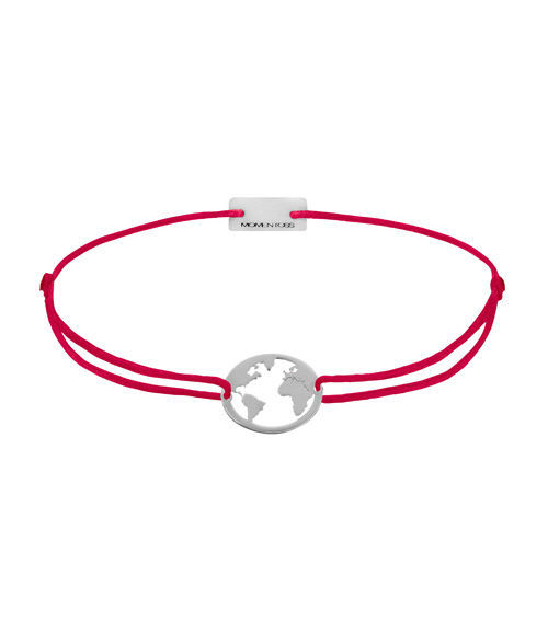Miniaturbild: Symbolarmband Silber rhodiniert Weltkugel