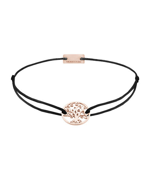 Symbolarmband Silber Rose vergoldet Lebensbaum