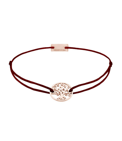 Miniaturbild: Symbolarmband Silber Rose vergoldet Lebensbaum