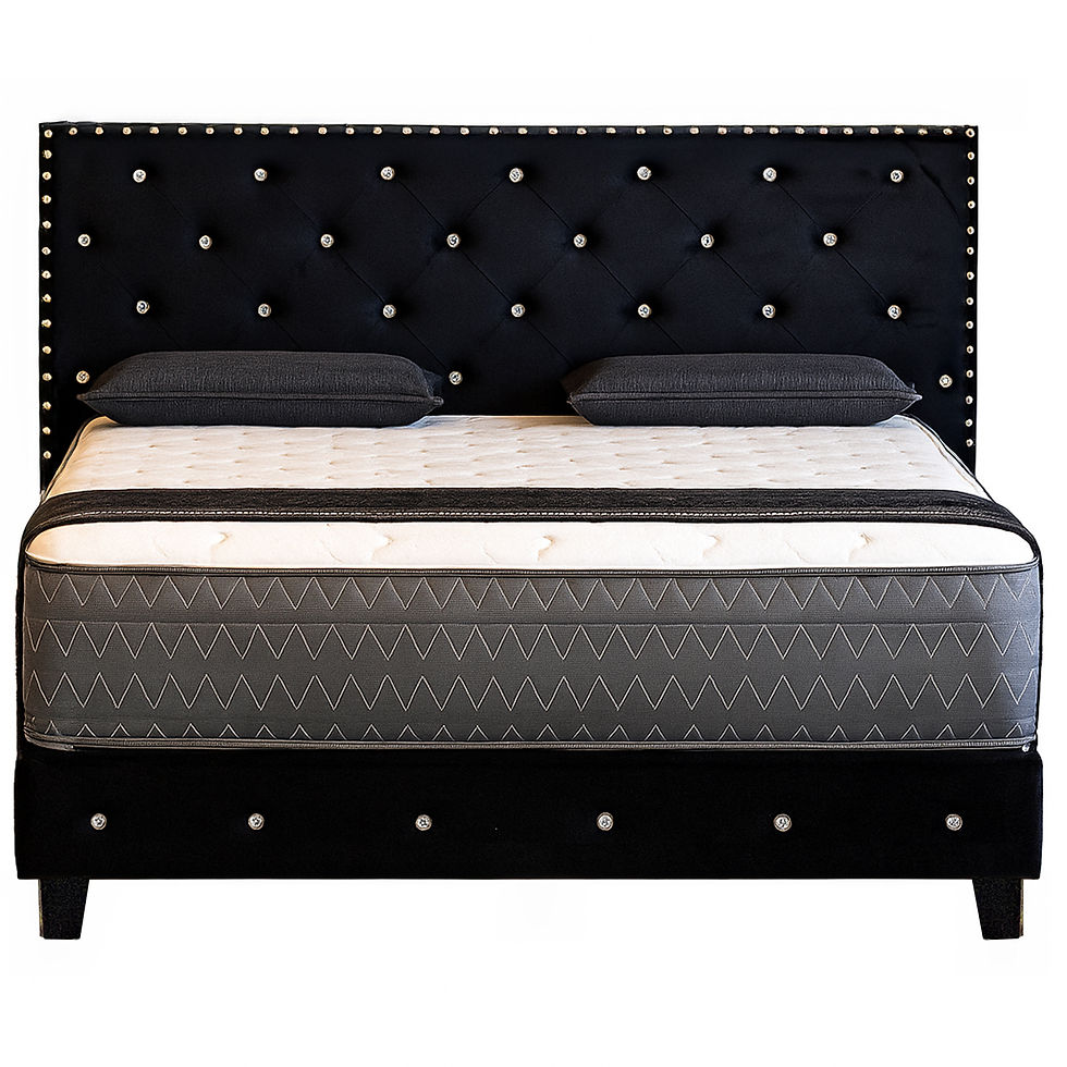 Thumbnail: Black Diamond Bed & Mattress Set (KING)