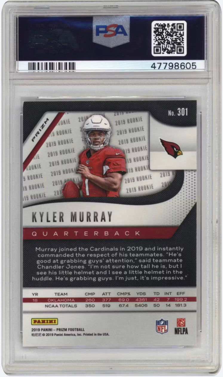 Thumbnail: Kyler Murray 2019 Panini Prizm · Red/White/Blue · #301