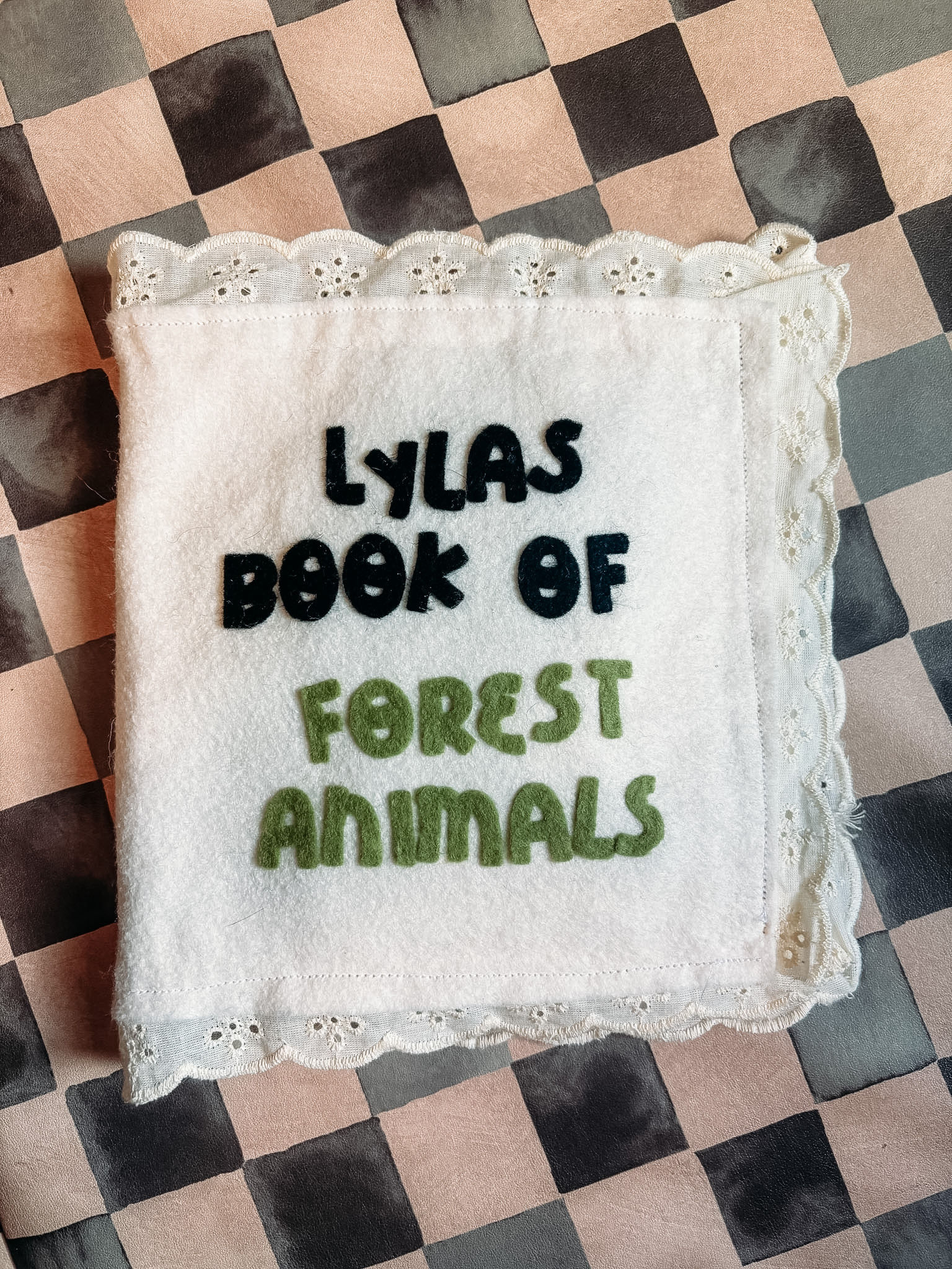 Forest Animals Felt Book | Personalized Toddler Busy Book |Sensory Learning Book