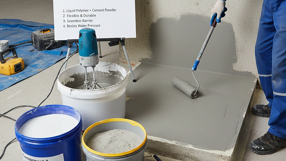 High angle view of construction site using chemical admixtures