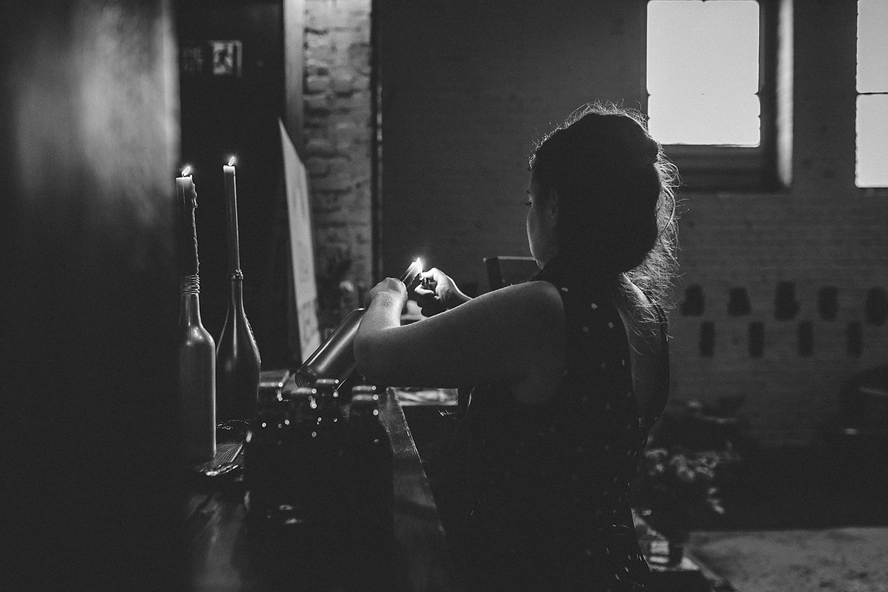 Zoey lighting candles