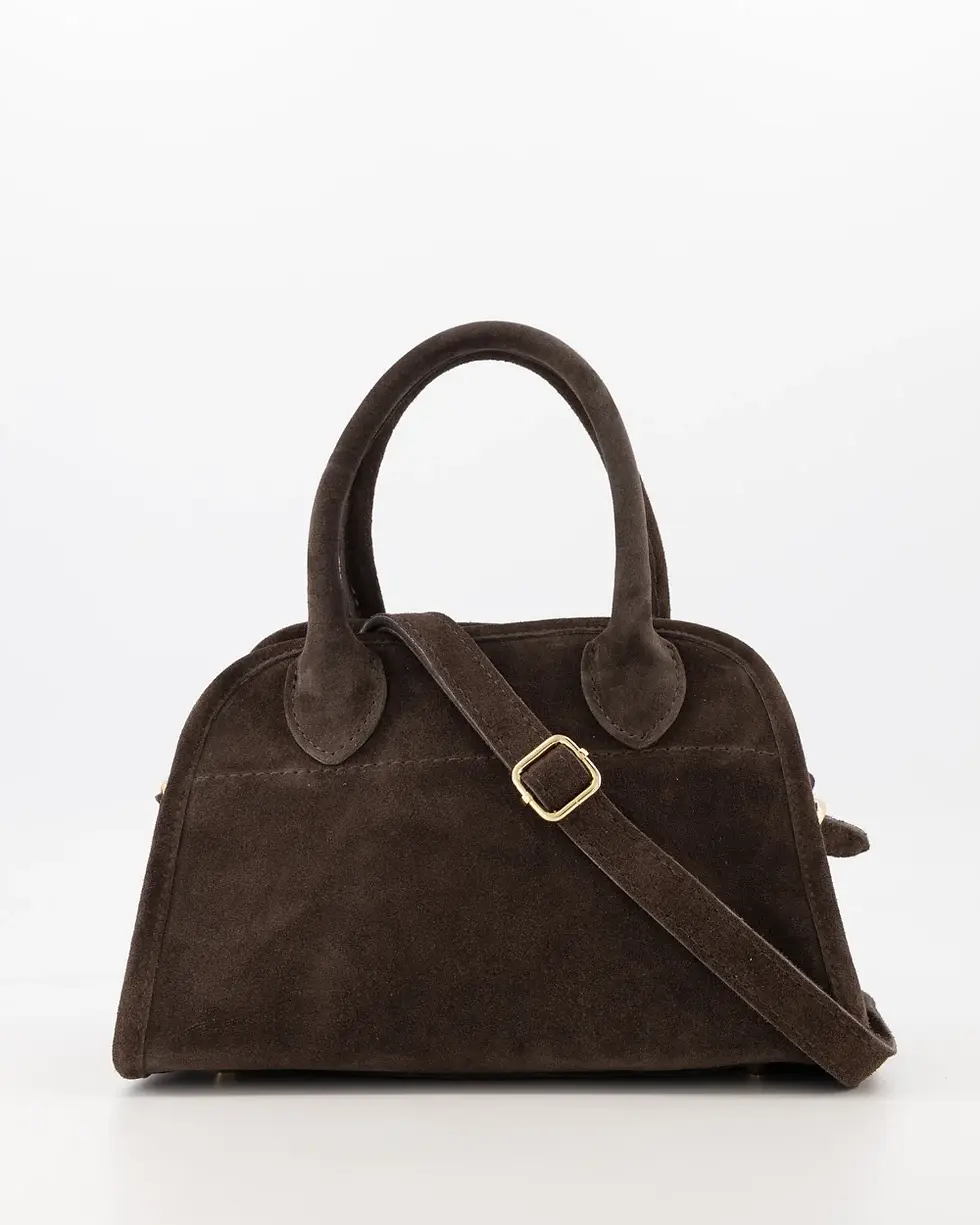 Thumbnail: BABY MERLOT // suede bag
