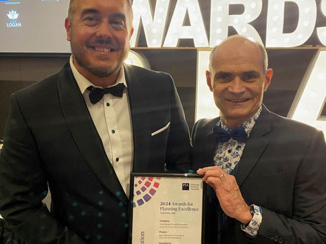 Andrew Saad and Bradley Rasmussen with the PIA Award