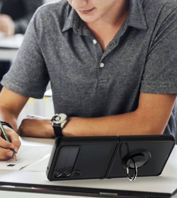 Thumbnail: Samsung Galaxy Z Fold3 5G New RHD7 Hybrid Case with Ring Black