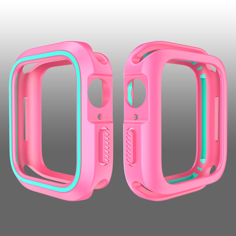 Thumbnail: Colorlife TPU Shockproof Bumper Case for Apple iWatch Series 7 --45mm-Pink