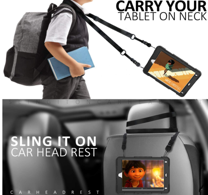 Thumbnail: TechProtectus 360° Rotatable Kickstand/Hand Strap case for iPad 10.2  - Black