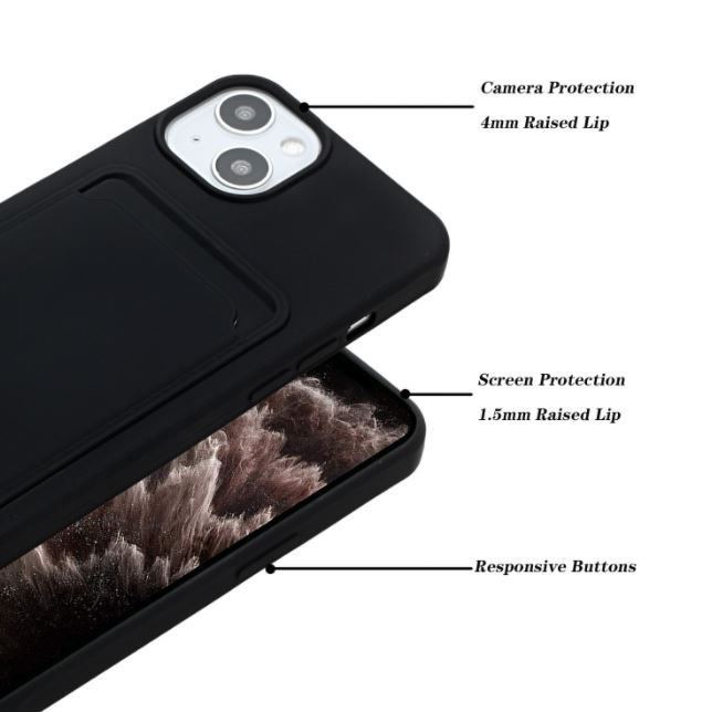 Thumbnail: iPhone 13 New TPW Protection Case With Card Holder Black