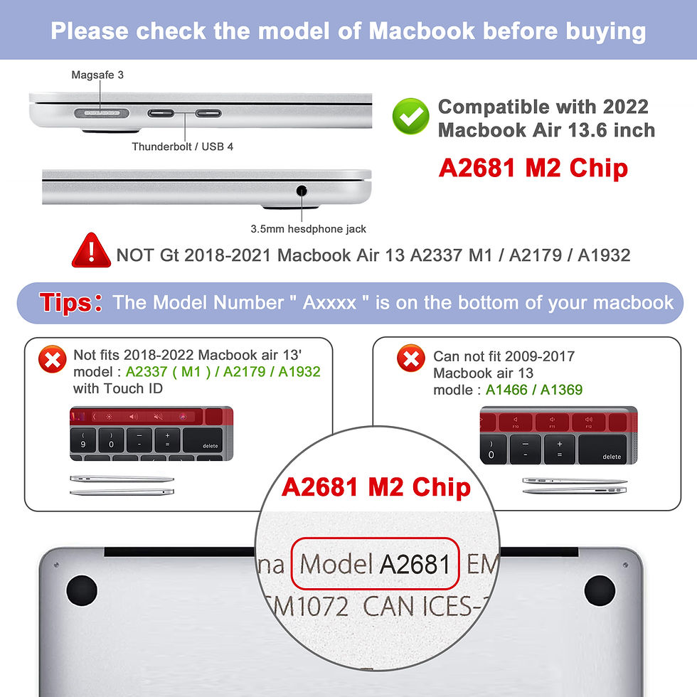 Thumbnail: ColorLife  Macbook Air 13 Case 2026-2022 Release M5/M4/M3/M2 Chip  Serenity Blue