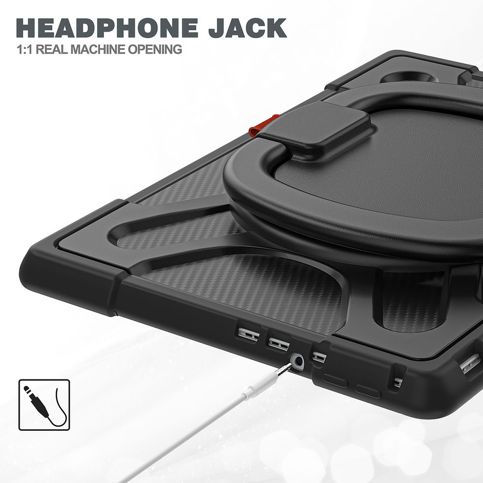 Thumbnail: Multifunctional Kickstand Heavy Duty Shockproof  Surface Pro 8 Case -Black