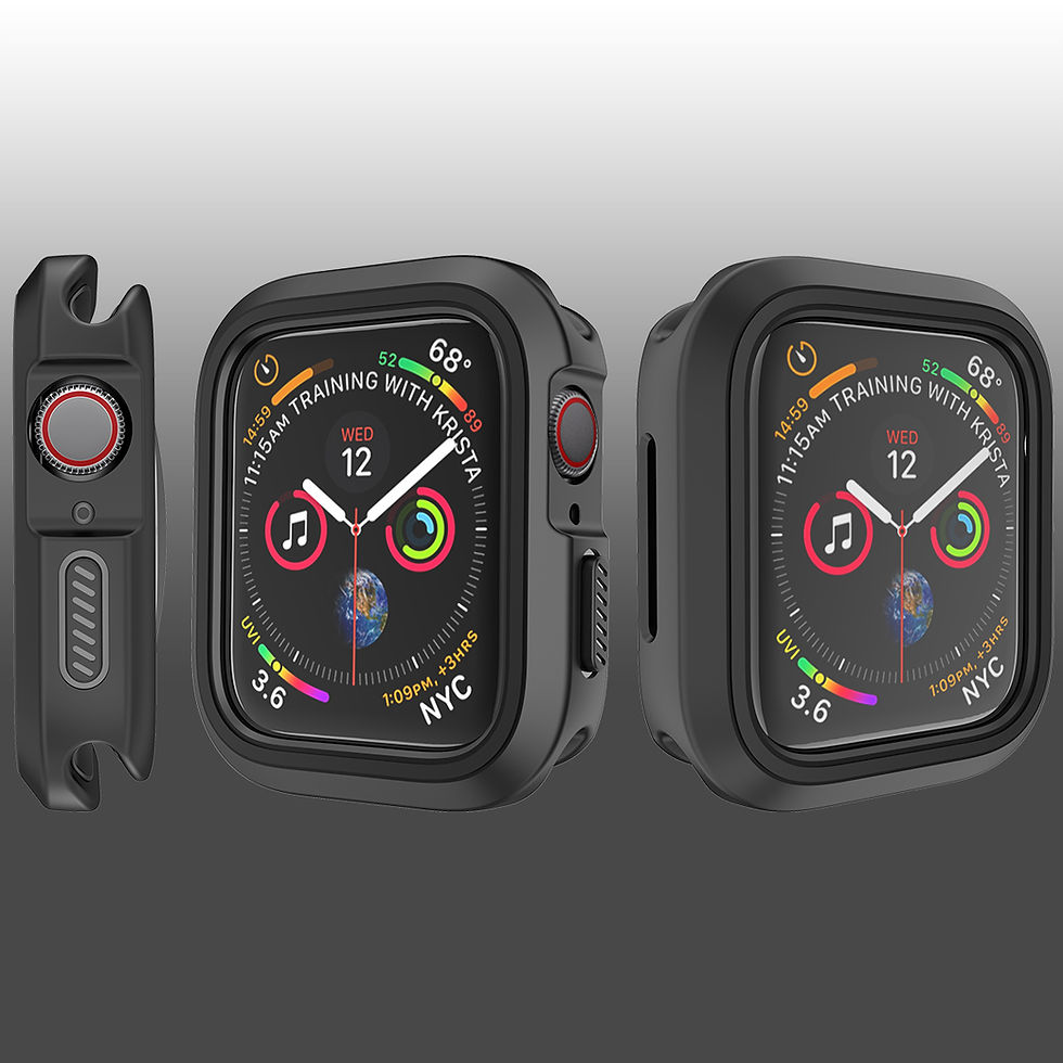 Thumbnail: Colorlife TPU Shockproof Bumper Case for Apple iWatch Series 7 --41mm-Black