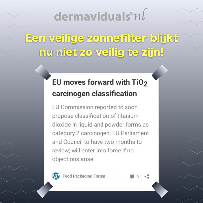 zonnefilter, titaniumdioxide, dermaviduals, archiderm, zonnecrèmes, zonnebrand