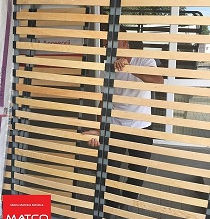 Somiere cu lamele ortopedice confecționate din metal