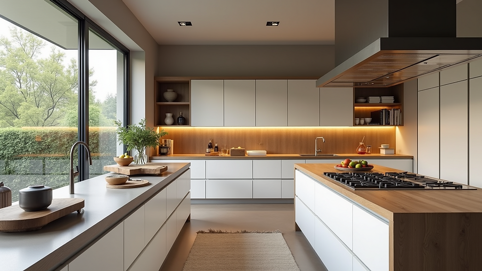 High angle view of a luxurious kitchen renovation