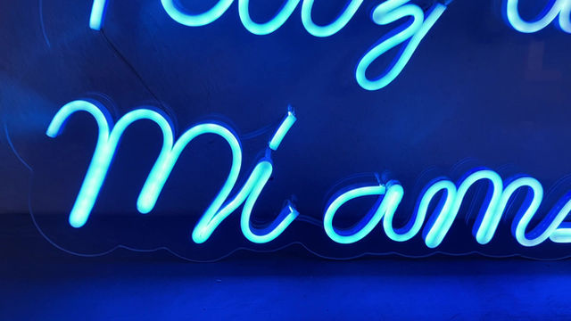 Miniatura: Letrero Felíaz día mi amor 60 x 40 cm personalizado Neón LED