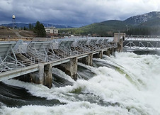 Post Falls dam, water, spillway