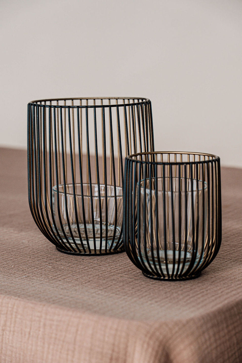 Miniaturbild: Gittervase "schwarz-gold"