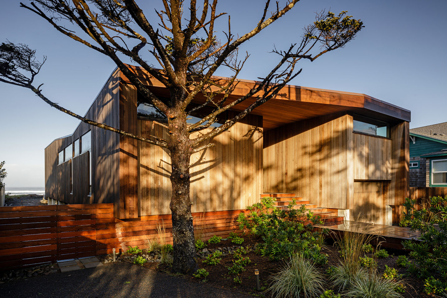 Modern House Wood Detail Design