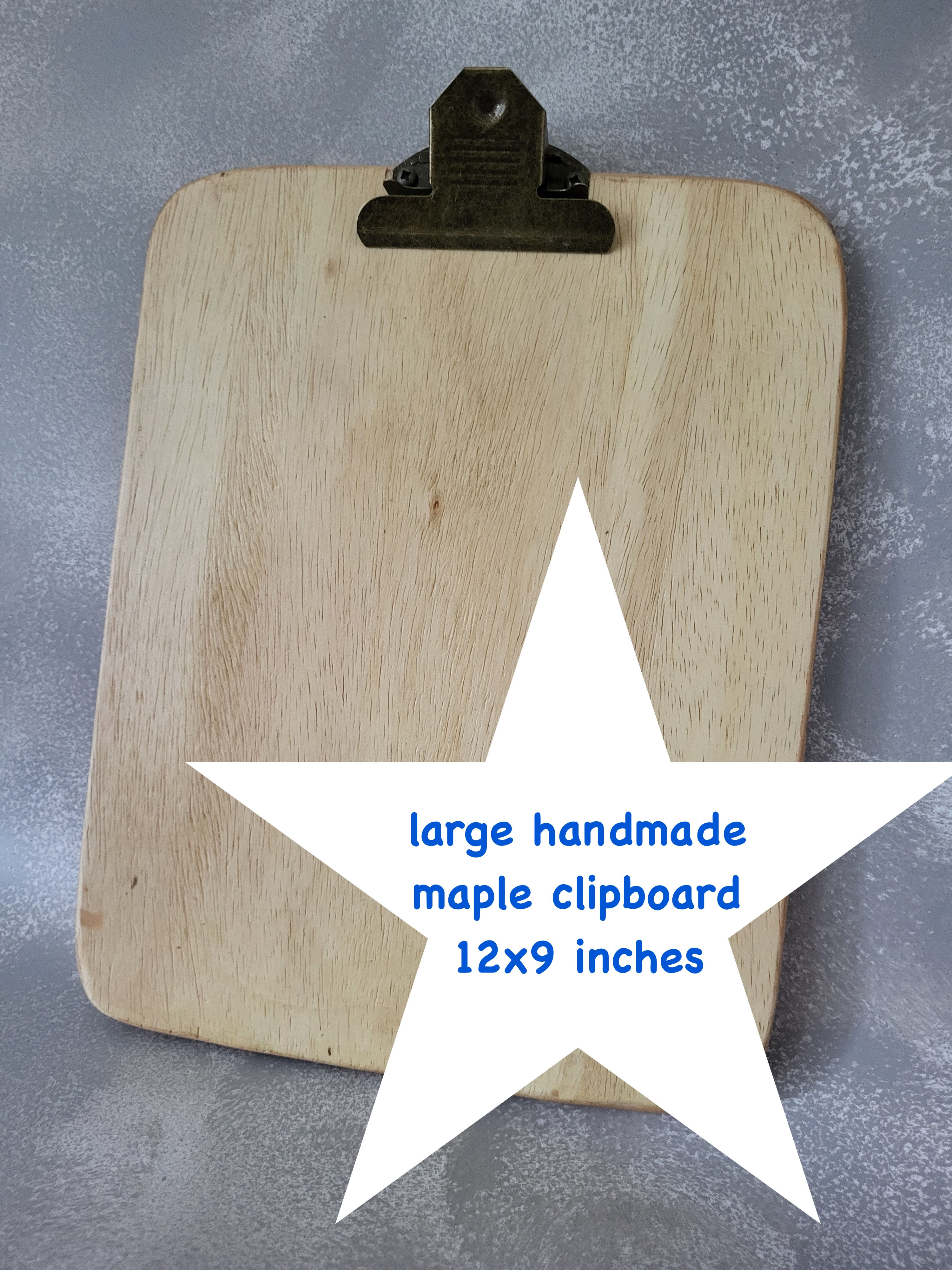 Wood Clipboard Made in America Large 12" by 9"