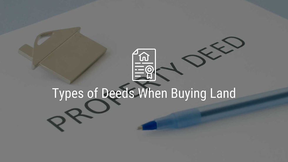 Types of Deeds When Buying Land